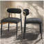 Chaise d'appoint Jaramillo en tissu noir et finition noire (ensemble de 2)