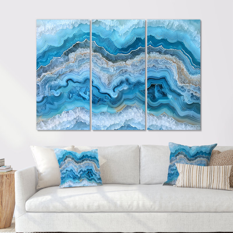 Ensemble de salon Agate Dream River, 40" H x 60" W, Impression sans cadre en métal, Does Not Apply