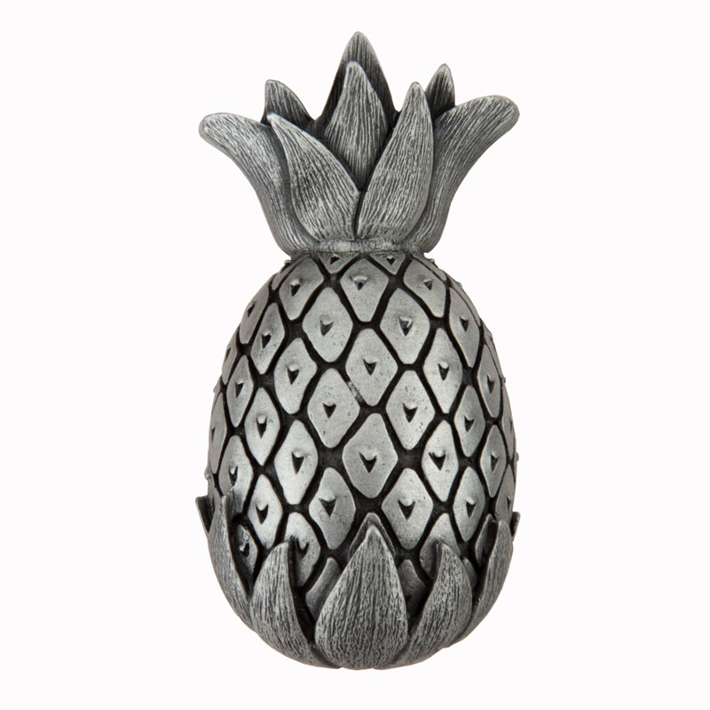 Poignée d'armoire ananas, Étain antique