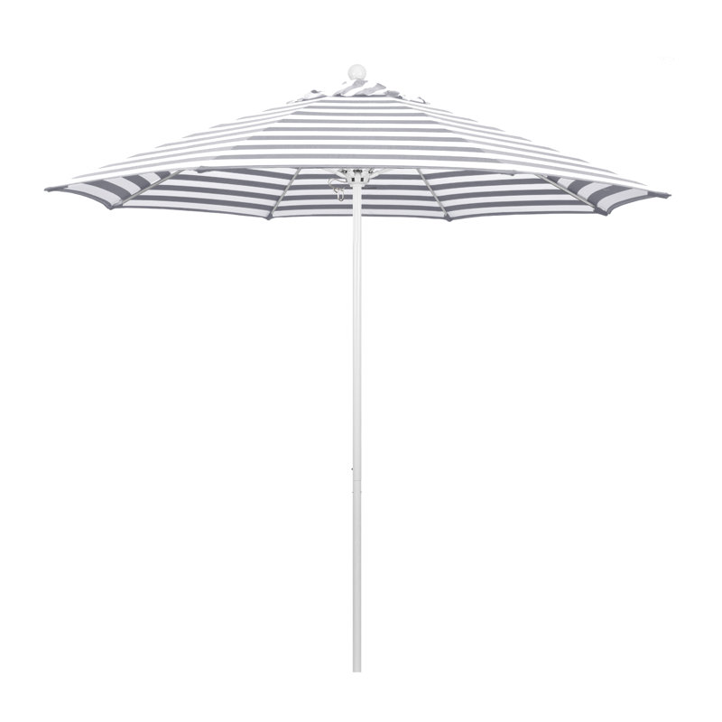 Parasol 9" Market, Rayure Cabana grise / blanche