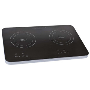 True Induction TI-2C 23" Portable 2 Burner Induction Glass-Ceramic Cooktop, UL1026 Certified, 1750W