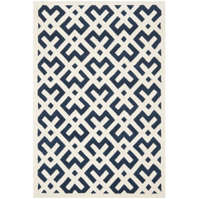Deedie Hand Tufted Wool Geometric Rug