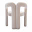 Ensemble de 2 chaises de salle à manger contemporaines rembourrées en velours beige