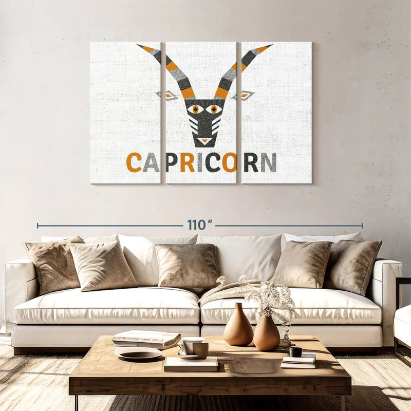 Capricorne géométrique Adella, H 48 po x l 74 po