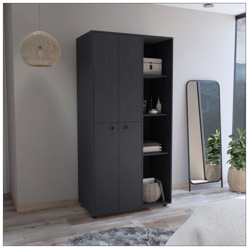 Armoire-penderie Misuri, Noir