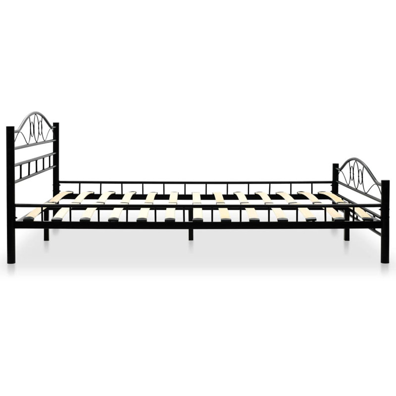 Pablo Bed, Black, European Double (140 x 200cm)