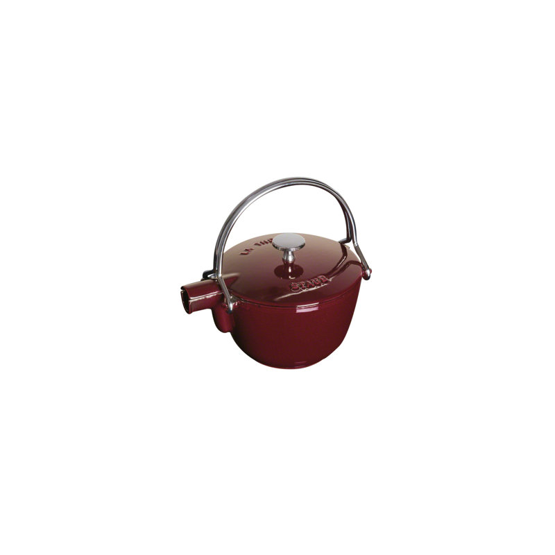STAUB Cast Iron Tea Pot 1.15L, Grenadine