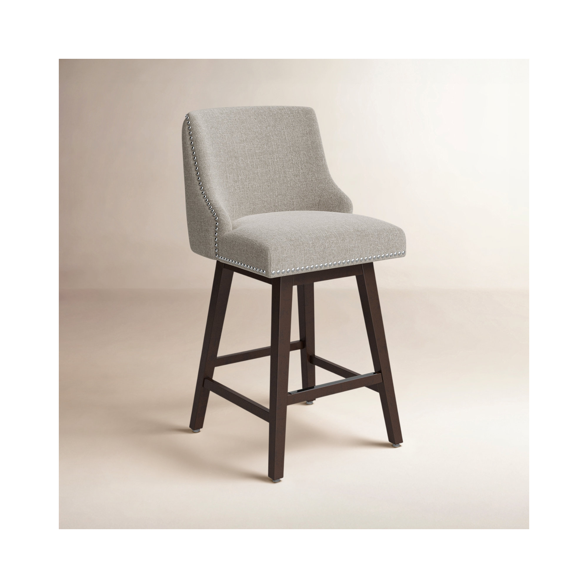Orbay Swivel 26" Counter Stool, Nathan Ginger Tweed