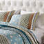 Benzara Ello Quilted King Pillow Sham, Blue and White Bohemian Print-130092322