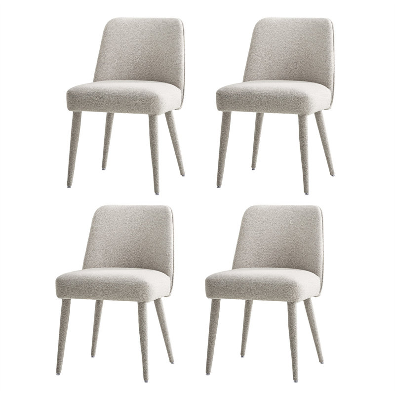 Ensemble de 4 chaises rembourrées Verity, Taupe
