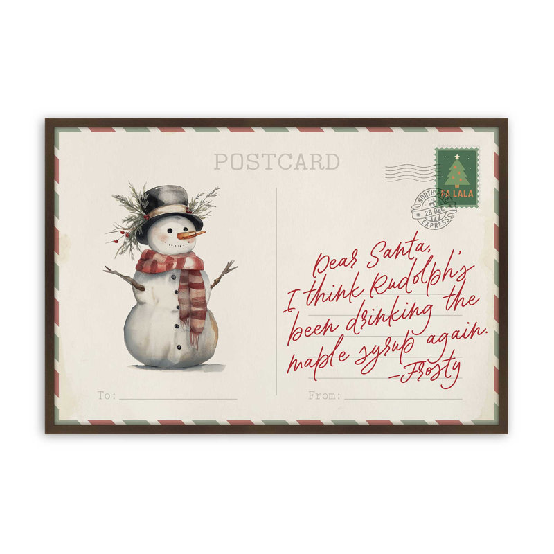 «Frosty’s Little Secret», reproduction d'art, Brun Belvinder, 18 po x 24 po