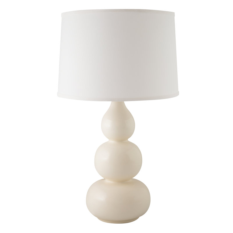 Brankovice Ceramic Table Lamp, Gloss White