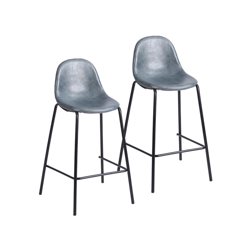 Darby Bar Stool, Counter Stool (24” Seat Height), Blue