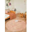 Tapis lavable rond à pois rose-100531645