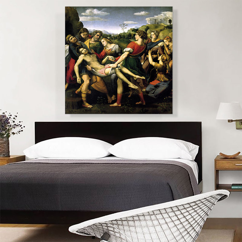 «The Deposition 1507» par Raphael, reproduction d'art sur toile tendue, H 36 po x l 36 po x P 0,75 po