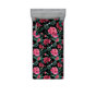 Rose vif, vert jade / floral