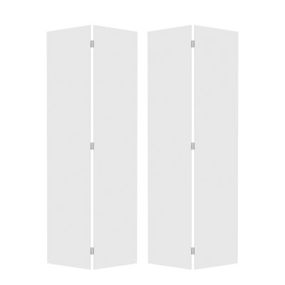 18 po X 84 po Porte pliante en vinyle blanc uni avec trousse de quincaillerie