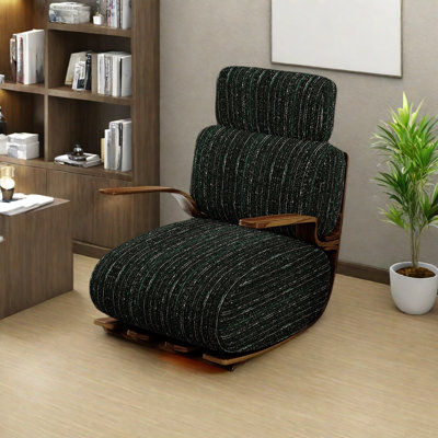 Chaise berçante en bois de frêne teinté dans la masse