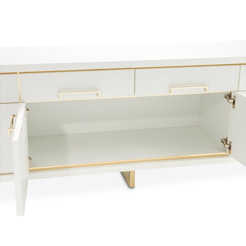 Palm Gate Media Cabinet - Cloud White