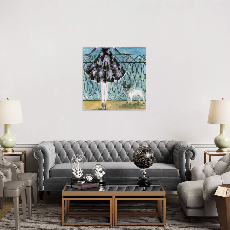 French Bulldog by Bella Pilar - Wrapped Canvas Painting, 45.72 cm H x 45.72 cm W x 1.91 cm D