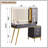Vanity Desk with Mirror, Lights, and Power Outlet, 5 Drawers, Storage Shelves, 3 Color Modes, Adjustable Brightness for Bedroom-1221296535