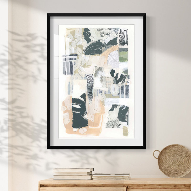 Washi - panneau I - impression encadrée, H 28,5 po x l 20,5 po, Noir