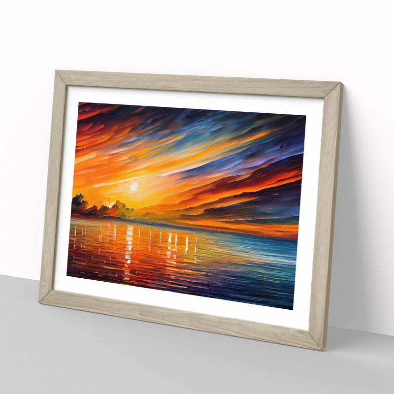Glowing Sunrise Vol.2 - Framed Print, Oak, 34cm H x 46cm W x 2cm D