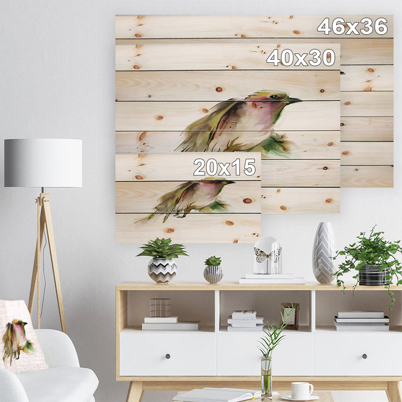 « nice volée d’oiseau sauvage sur blanc », H 15 po x l 20 po, Art sur bois