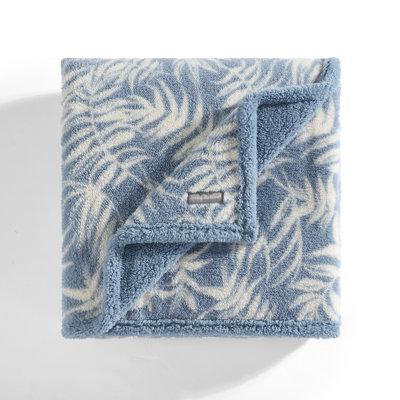 Tommy Bahama Printed Reversible Sherpa Throw Blanket