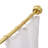 Utopia Alley Rustproof Fixed Mount Single Curved Shower Rod, Aluminum, adjustable from 45" to 72" Wide-102672045