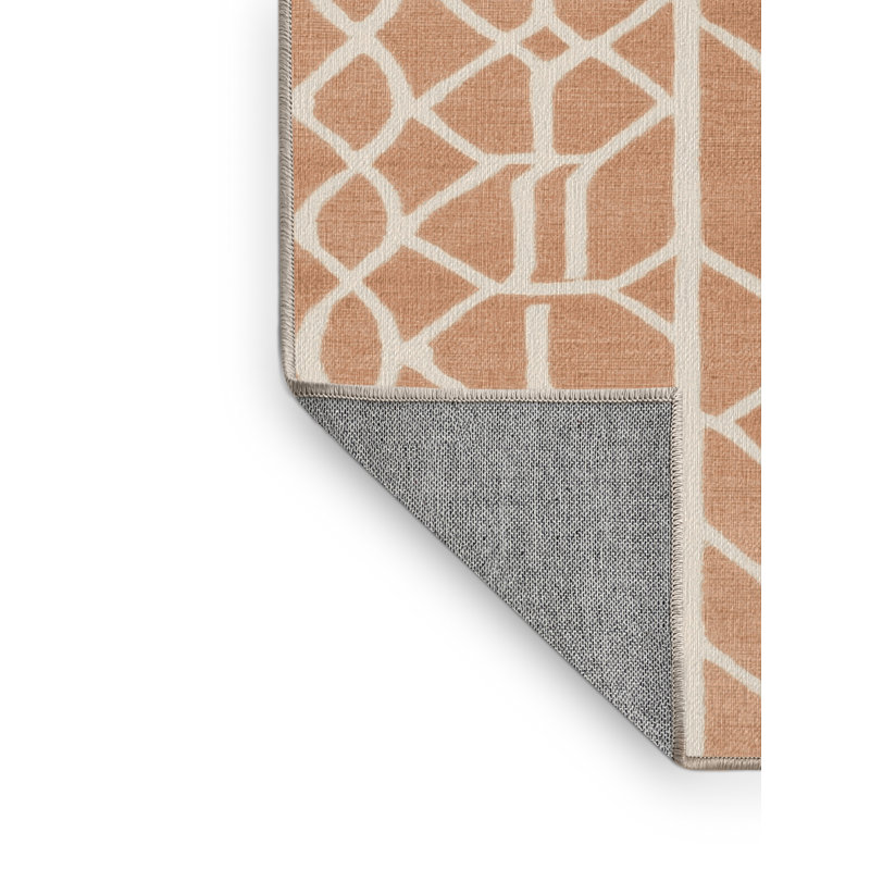 Tapis brun treillis lavable à la machine, Rectangulaire 2 pi x 3 pi