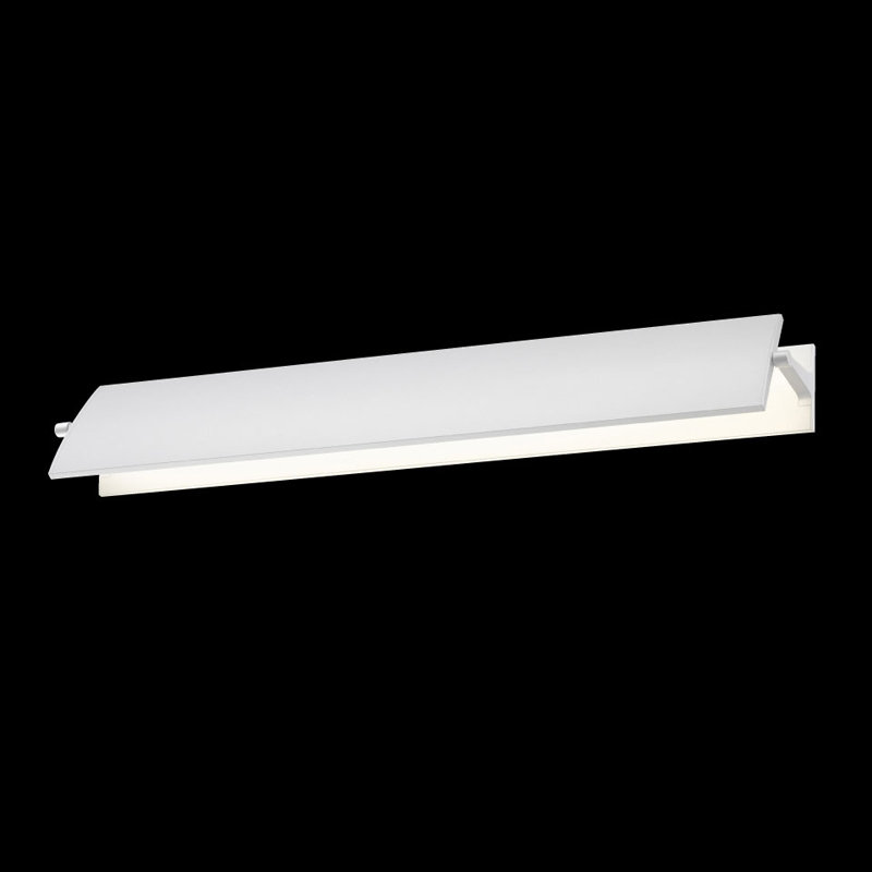 Aileron 1 - Light LED Armed Sconce, Textured White, 4" H x 36" W x 4.75" D