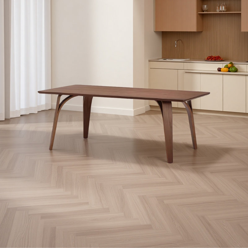 Table de salle à manger rétro en noyer, H 29,52 po x L 78,74 po x l 39,37 po