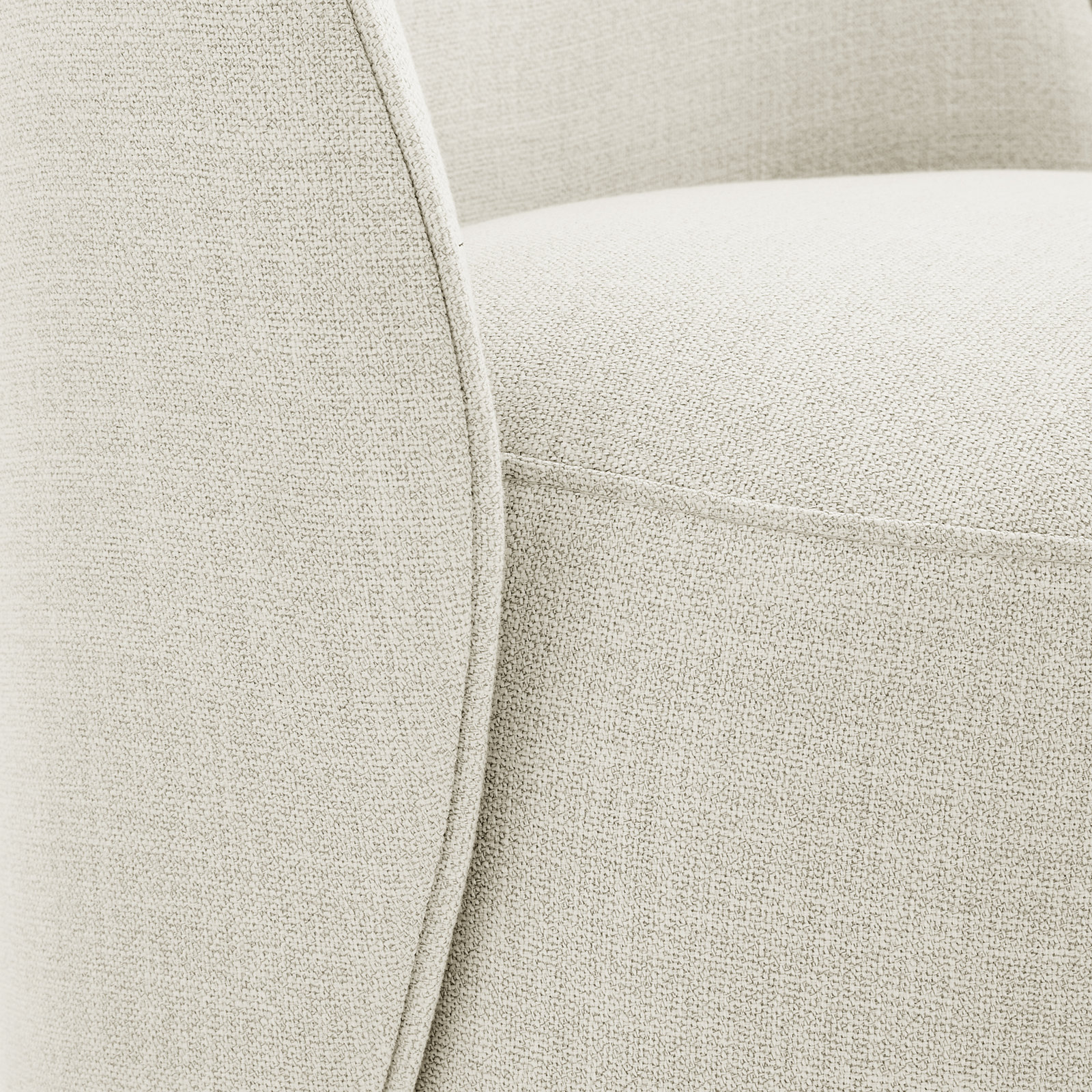 Lola Caster Dining Chair, Beige