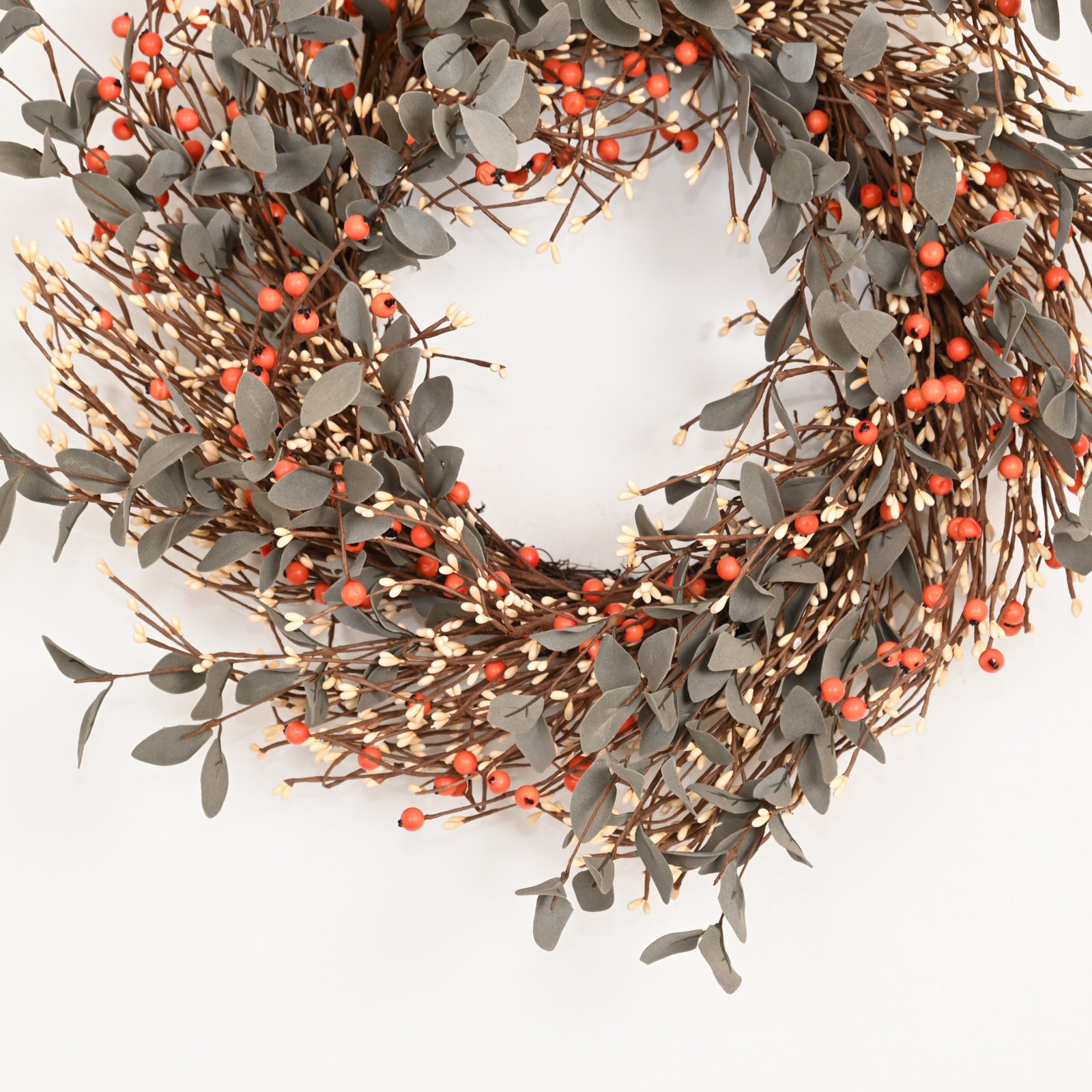 26" Handcrafted Berry Thanksgiving Wreath