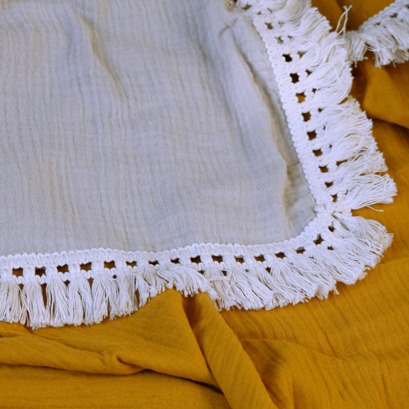 Couverture pour bébé 100% coton Jered, Beige