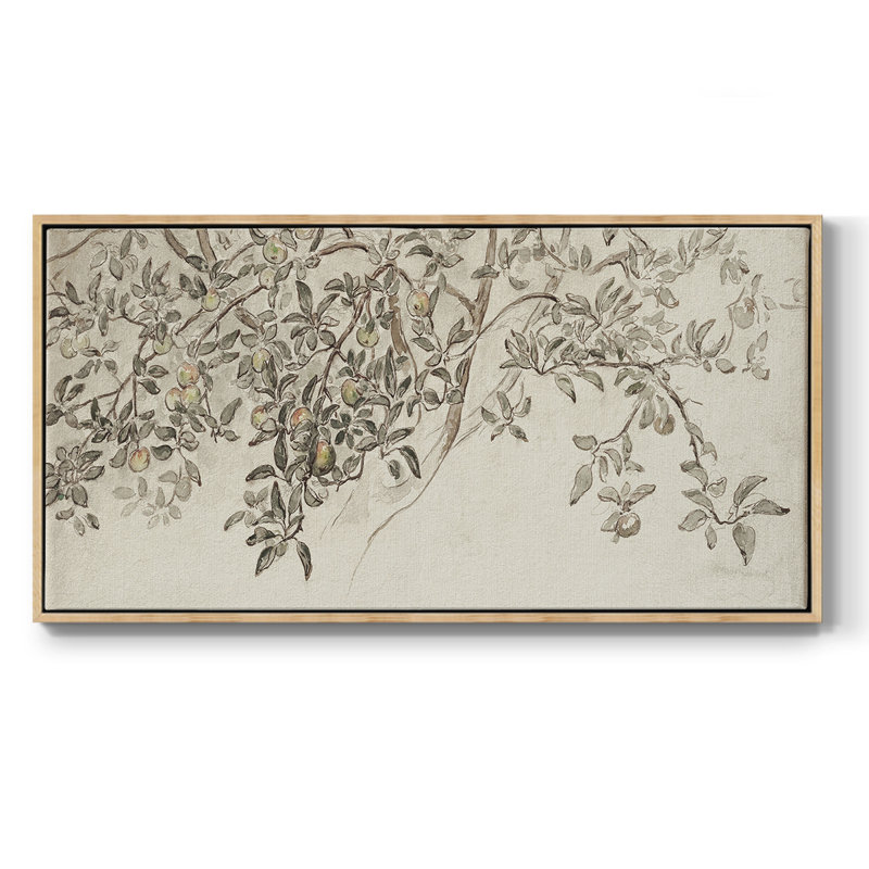 Série abstraite-cmxxxviii - Toile tendue avec châssis encadré - Prêt à être accroché, H 17 po x l 33 po, Naturel
