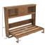 Lit escamotable simple avec station de charge et tiroir, couleur bois-1870517102