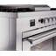 Cuisinière à double combustible de 60 po ILVE Professional Plus II, 7 brûleurs scellés, plaque chauffante, plateau français (porte vitrée)-98168248-98168240