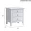 Table de chevet 3 tiroirs blanche