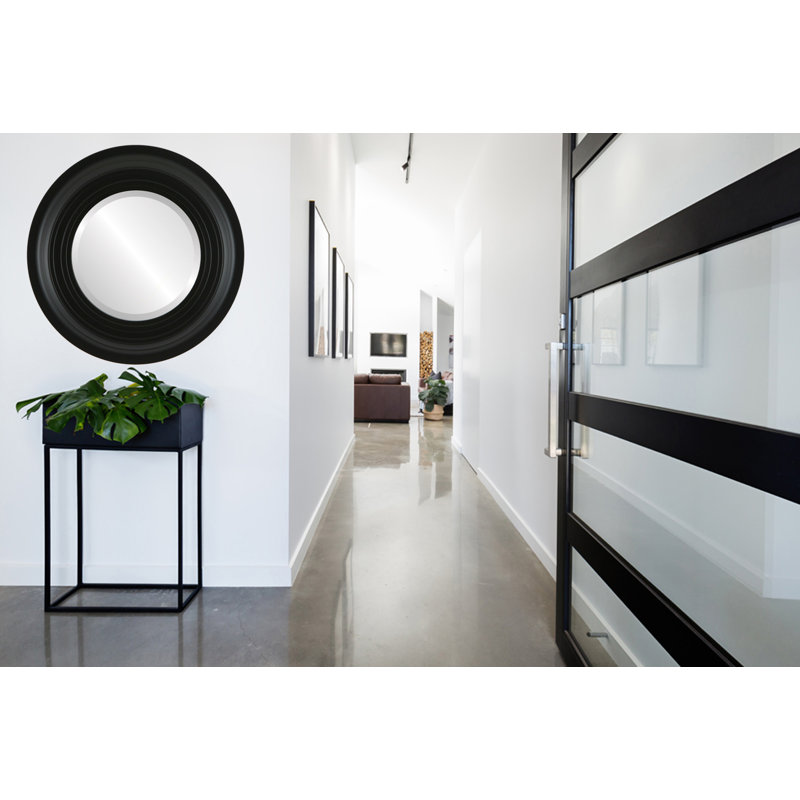 Miroir d'appoint Pinter, H 20 po x l 20 po, Noir