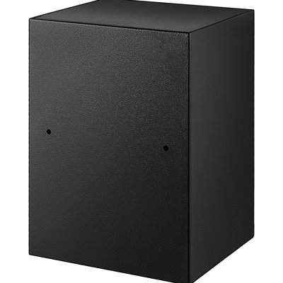2.1 Cu.ft Fingerprint Safe With 2 Keys, Q235 Steel, For Home, Office & Hotel Storage, Wall - Mounted, Black Color Box Cash, Jewelry And Documents, Cu.ft, Digital Keypad Unlock, Steel Construction,