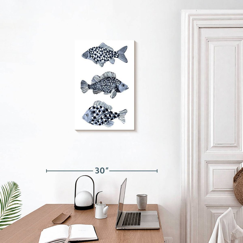 Brampt Blue Fish II, 24" H x 16" W