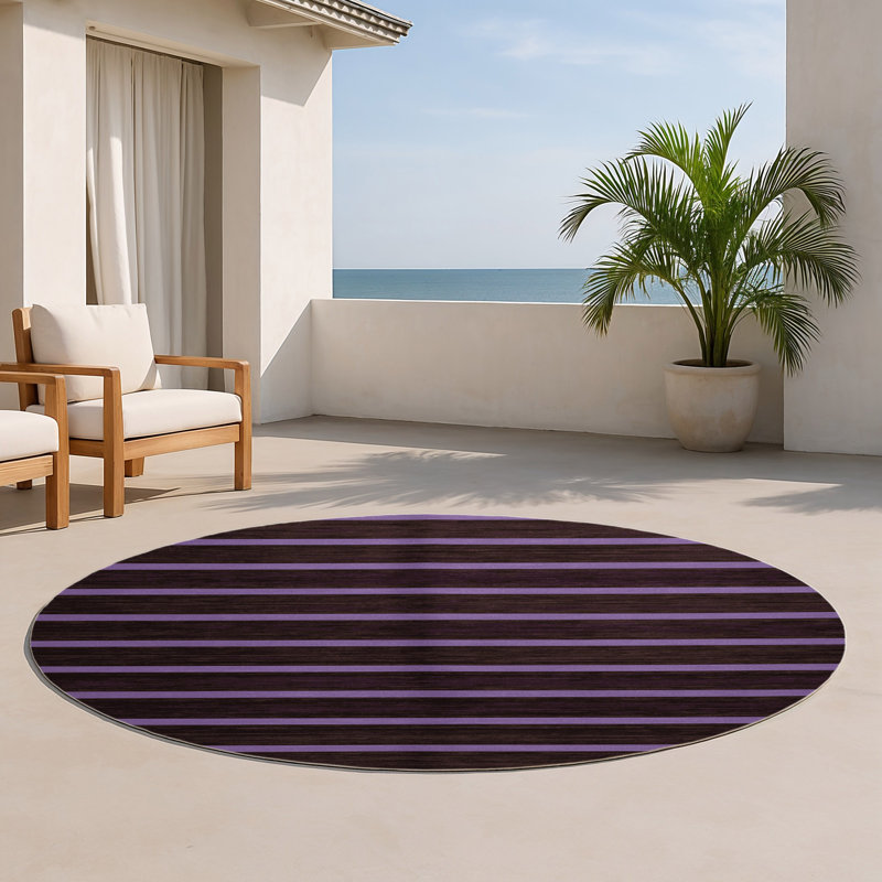 Tapis intérieur / extérieur noir HorizontalStripes