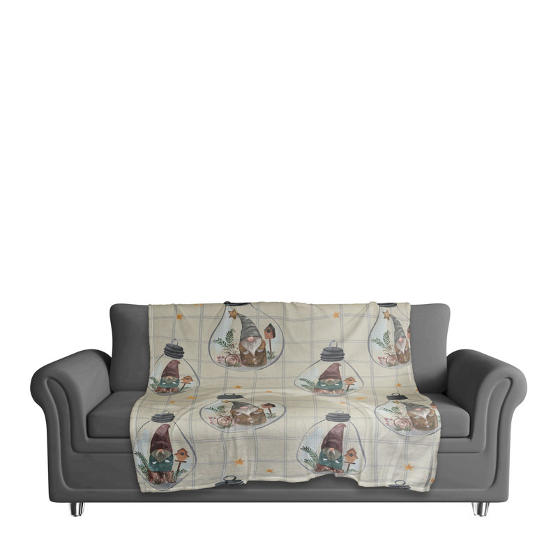  Jeté polaire Gnome Globe, Crème / gris