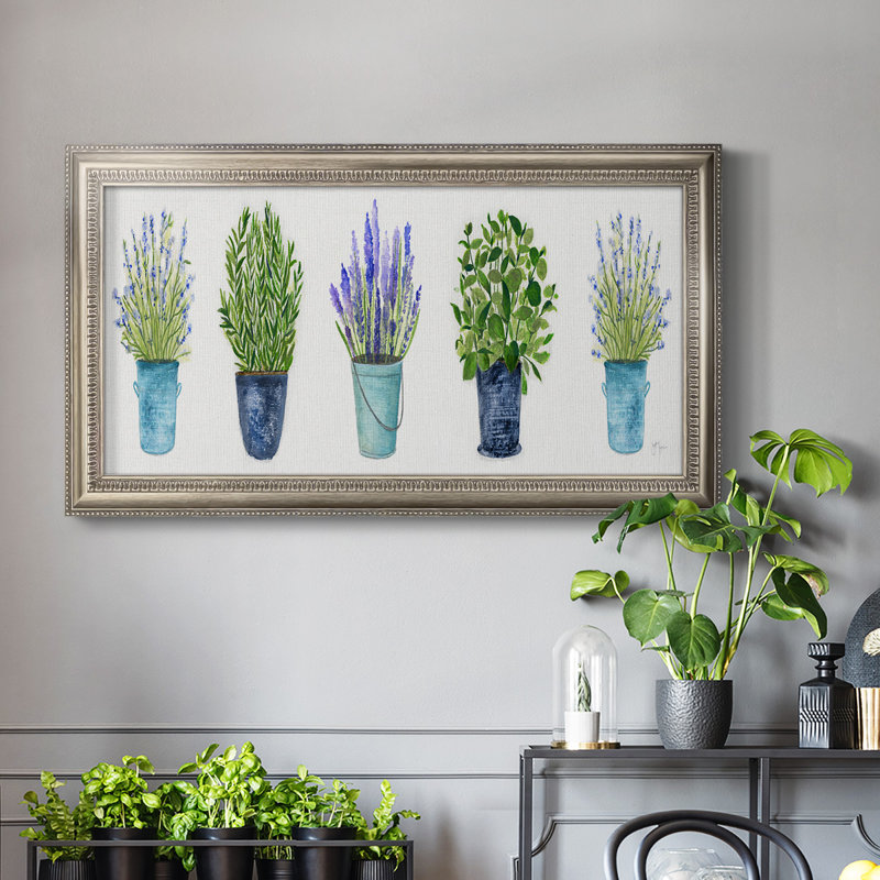 Herbs in a Row - Reproduction de photo simple sur toile, H 29 po x l 53 po x P 2,5 po