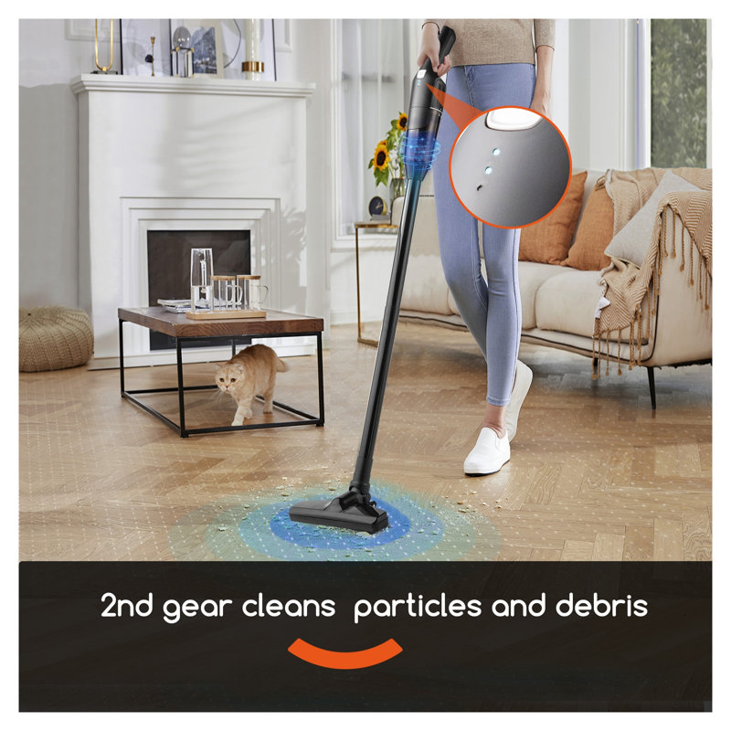 Aspirateur portatif sans fil avec aspirateur 2 vitesses pour planchers, tapis et voitures