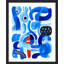 «Blue Geometric Pastel Color Block Abstract Shape Illustration Realism Rustic Nature» sur-98267420-98267422