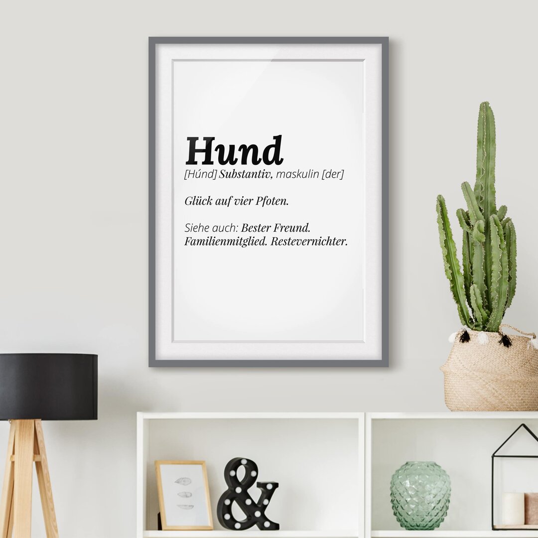 Typografische Kunst Die Definition von Hund