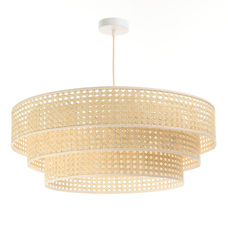 Wampum 1 - Light Cream Geometric Pendant